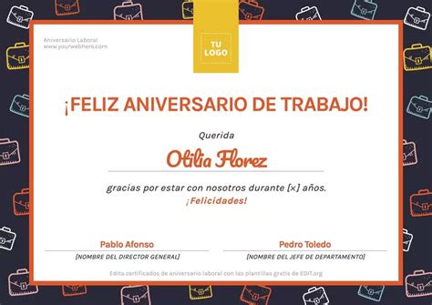 Crea Una Tarjeta De Aniversario De Trabajo Con Plantillas Gratis