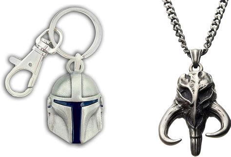 Official Star Wars Set Mandalorian Mythosaur Skull Pendant Necklace