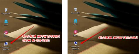 How To Remove Shortcut Arrows From Shortcut Icons In Windows 10