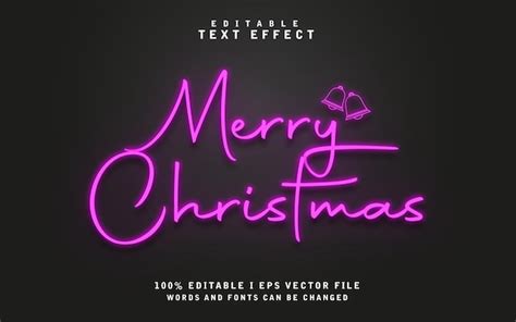 Premium Vector Merry Christmas Text Effect Free Vector