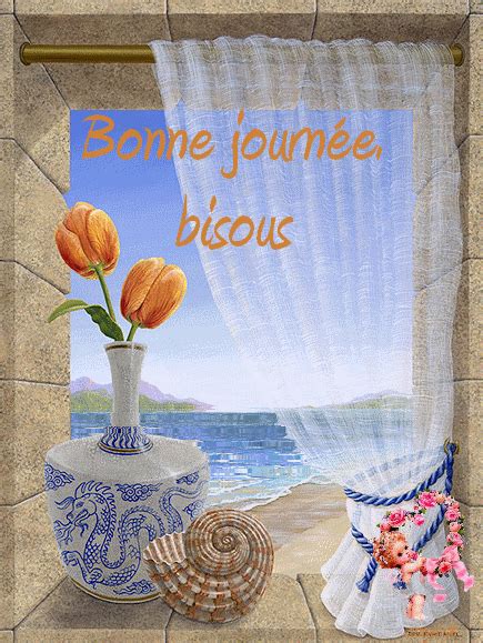 Bonne journée bisous - image animée GIF