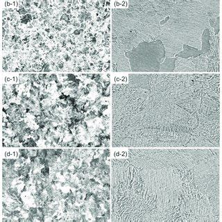 Om And Sem Images Of Microstructures For The Rail Steels A B