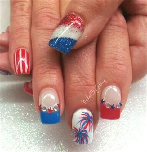 18 Awesome 4th Of July Fireworks Nail Art Designs 2016 Fourth Of July