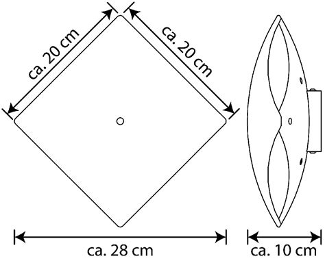 Melitec Led Wandleuchte Quadratisch Anthrazit Schwarz