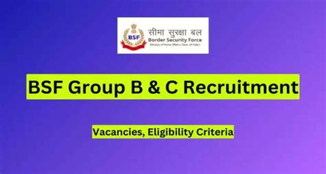 Bsf Group B And C Recruitment 2024 Online Applications Open For 141