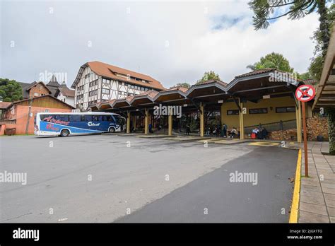 Rodoviaria De Gramado - Gramado, RS, Brazil - May 19, 2022: view of the Estacao Rodoviaria of ...