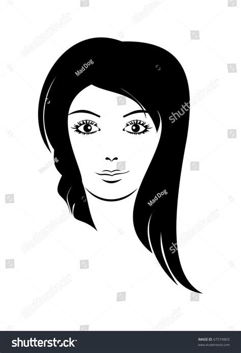 Illustration Beautiful Girl Female Icon Vector Stock Vector Royalty