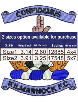 Kilmarnock Fc Logo Embroidery Design Football Club Logo Embroidery