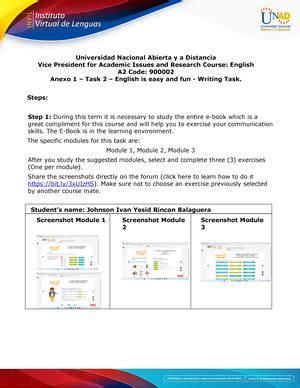 Activity Guide And Evaluation Rubric Unit Task Oral Production