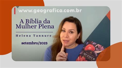 Helena Tannure A Bíblia da Mulher Plena YouTube