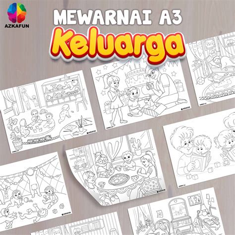 Jual Kertas Mewarnai A3 Keluarga Mewarnai Anak Shopee Indonesia