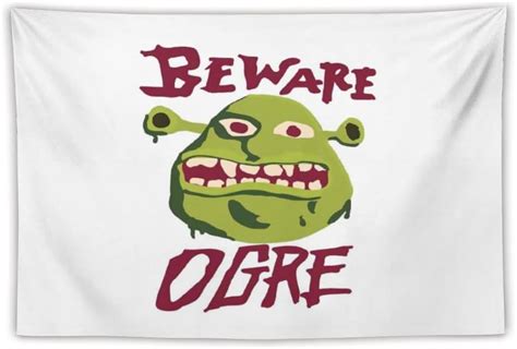 Amazon Dazkqbl Beware Ogre Tapestry Wall Hanging Art For Home