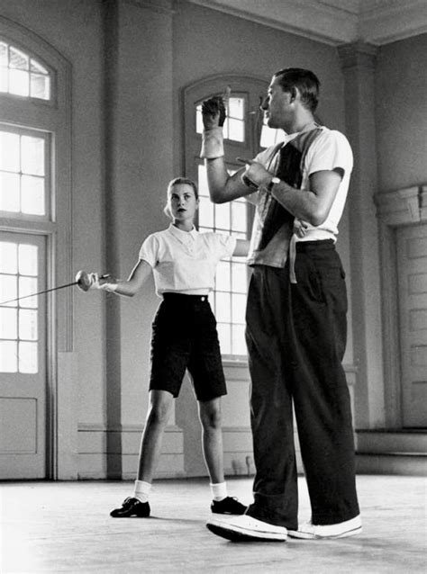 Grace Kelly Fencing Instruction On The Set Of The Swan 1956