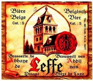 Drink Label Abbaye De Leffe Brouwerij Hoegaarden InBev Belgium