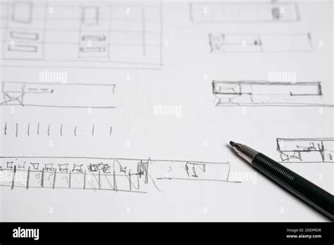 Architectural drawing pencil house plan hi-res stock photography and ...