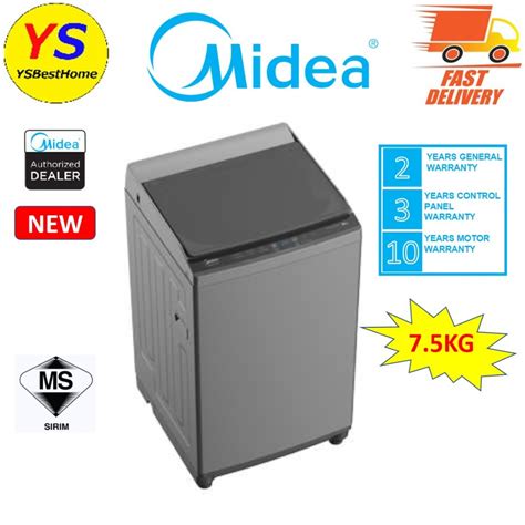 MIDEA 7 5KG 8 5KG FULLY AUTO WASHING MACHINE MA100W75 New MFW