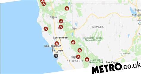 California Wildfires Map Shows The Areas That Have Been Affected