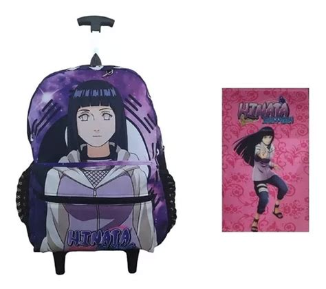 Mochila Hinata Naruto Rodinhas Escolar Infanto Juvenil