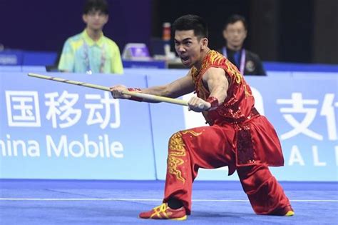 Penampilan Atlet Wushu Harris Horatius Sabet Medali Emas Asian Games