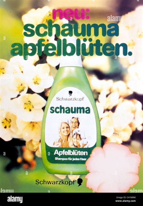 Advertising Cosmetics Shampoo Schwarzkopf Schauma 1977