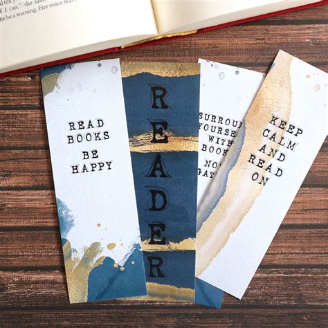 Printable Bookmark Set With Bookish Quotes Digital Pdf Download Book