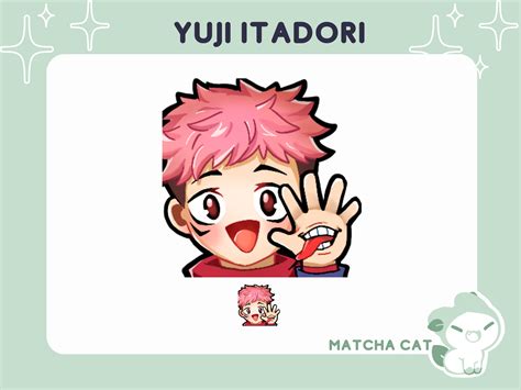 Yuji Wave Emote / JJK Emote / Cute Anime Emote for Twitch and Discord ...