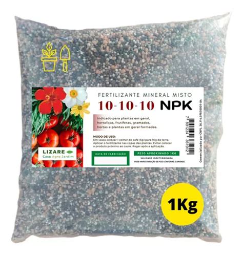 Adubo Fertilizante Npk X X Para Plantas E Flores Kg