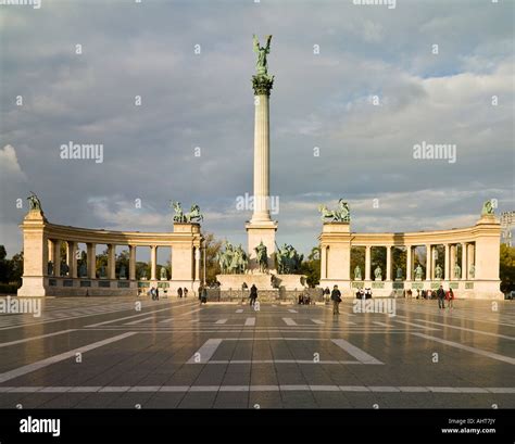 Millenary Monument Heroes Square Budapest Hungary Stock Photo Alamy