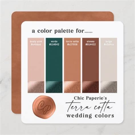 Terracotta Color Palette Terracotta And Green Color Terracota Rustic Wedding Colors Fall