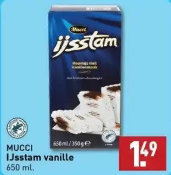 Mucci Ijsstam Vanille Ml Aanbieding Bij Aldi