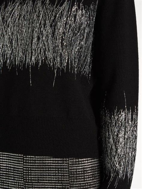 Jil Sander Asymmetric Embroidered Wool Sweater Embroidered Wool