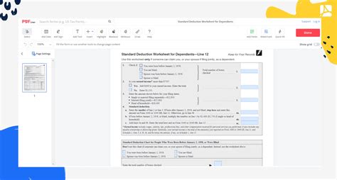 Standard Deduction Worksheets For Dependents