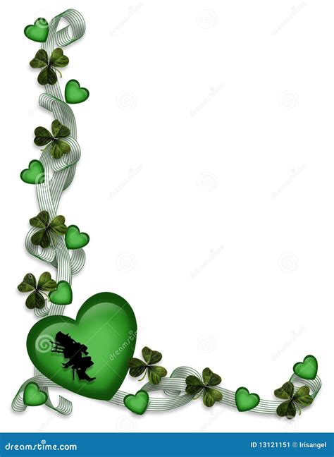 St Patrick S Day Card Border Stock Illustration Illustration Of