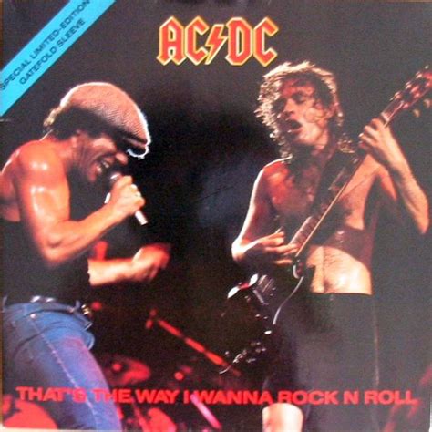 Ac Dc Thats The Way I Wanna Rock N Roll 1988 Gatefold Sleeve