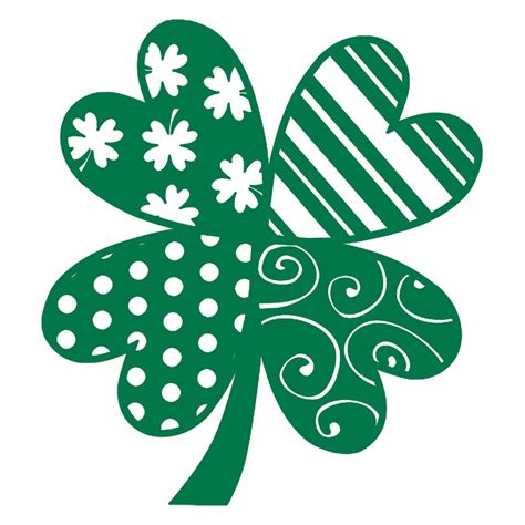 Four Leaf Clover Vinyl Decal Shamrock St Patricks Day Etsy