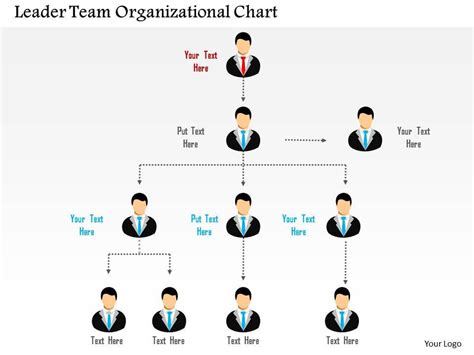 Leader Team Organizational Chart Flat Powerpoint Design | PowerPoint Templates Backgrounds ...