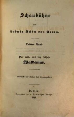 Ludwig Achim S Von Arnim S Mmtliche Werke Halle Und Jerusalem