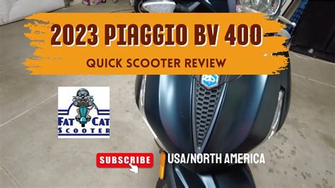 2023 Piaggio BV 400 Scooter USA Quick Review North America Fat Cat