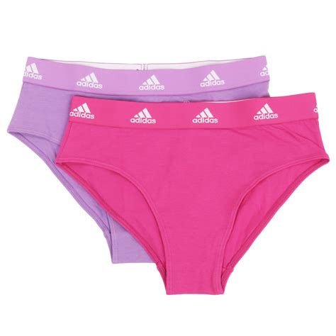 Adidas Sports Underwear Cotton Logo Bikini Bottom Women 2 Pack 946 Assorted