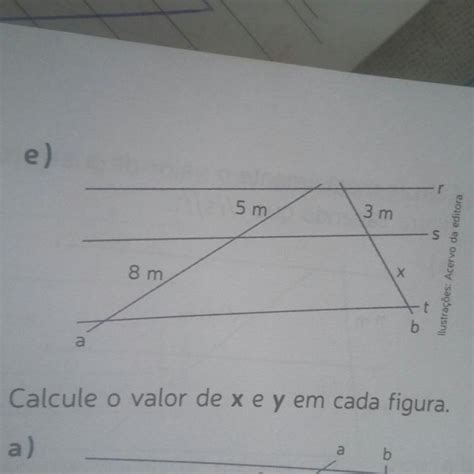 calcule o valor de x sabendo que as retas r s e t são paralelas