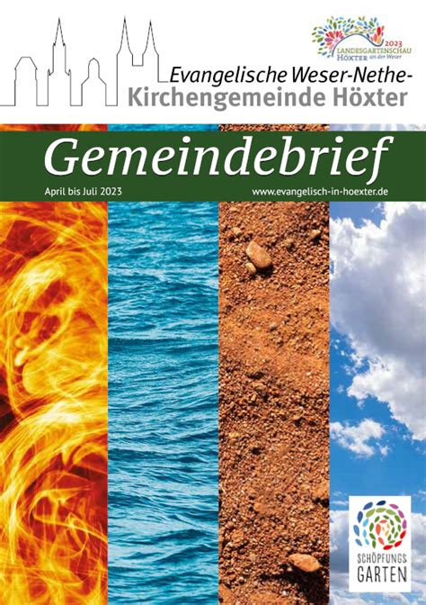 Gemeindebriefe Evangelische Weser Nethe Kirchengemeinde H Xter