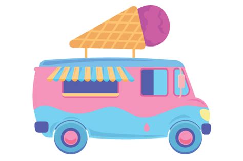 Ice Cream Truck Svg Cut File By Creative Fabrica Crafts Creative Fabrica