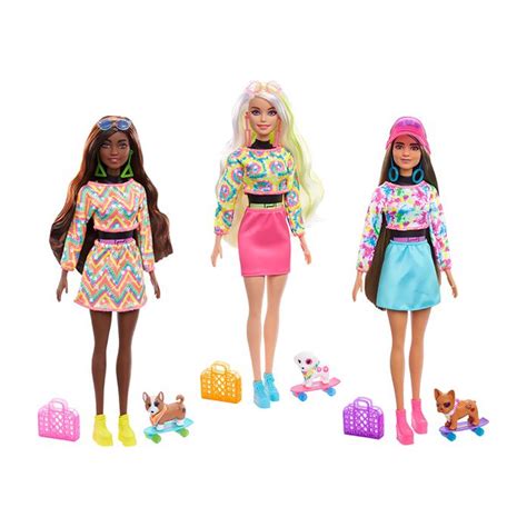 Surtido Muñeca Y Accesorios Totally Neon Fashions Barbie® Color Reveal