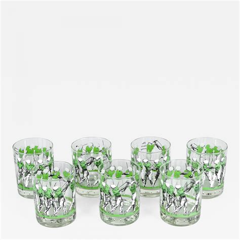 Vintage Set 7 Whiskey / Scotch Glasses