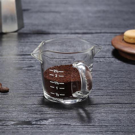 Amazon Ml Ml Mini Glass Measuring Cup With Handle Oz Shot