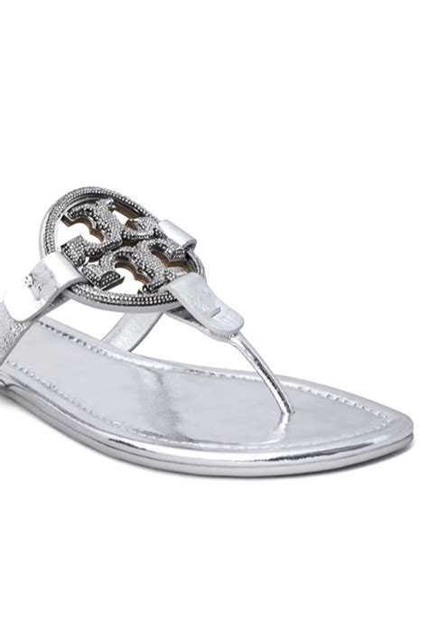 Tory Burch Damen Miller Pav Sandale Silber Sailerstyle