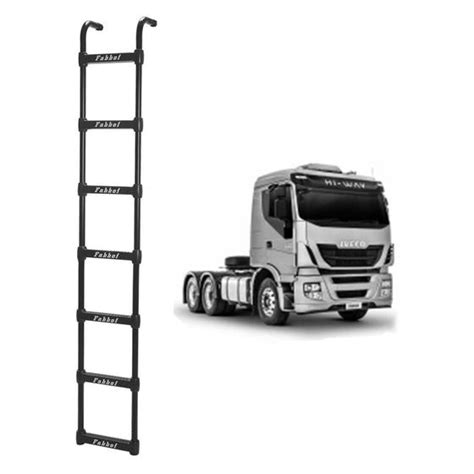 Estribo Traseiro Para Iveco Stralis Hi Way Degraus Preto Fabbof