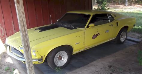 Yellow 1969 Ford Mustang Fastback Photo Detail