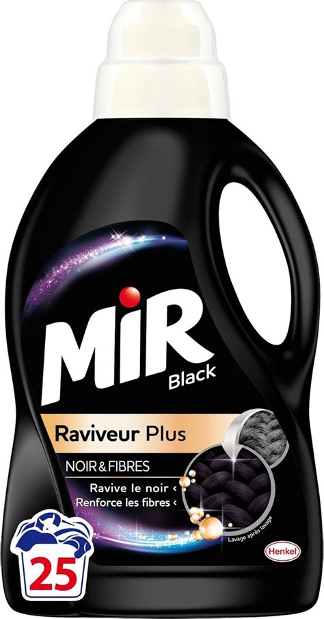 Mir Black Raviveur Plus Lessive Liquide Noir Couleurs Foncés 25