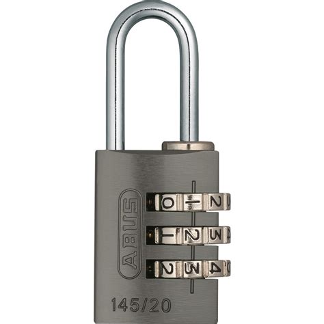 Cadenas à code personnalisable corps aluminium anodisé 145 ABUS